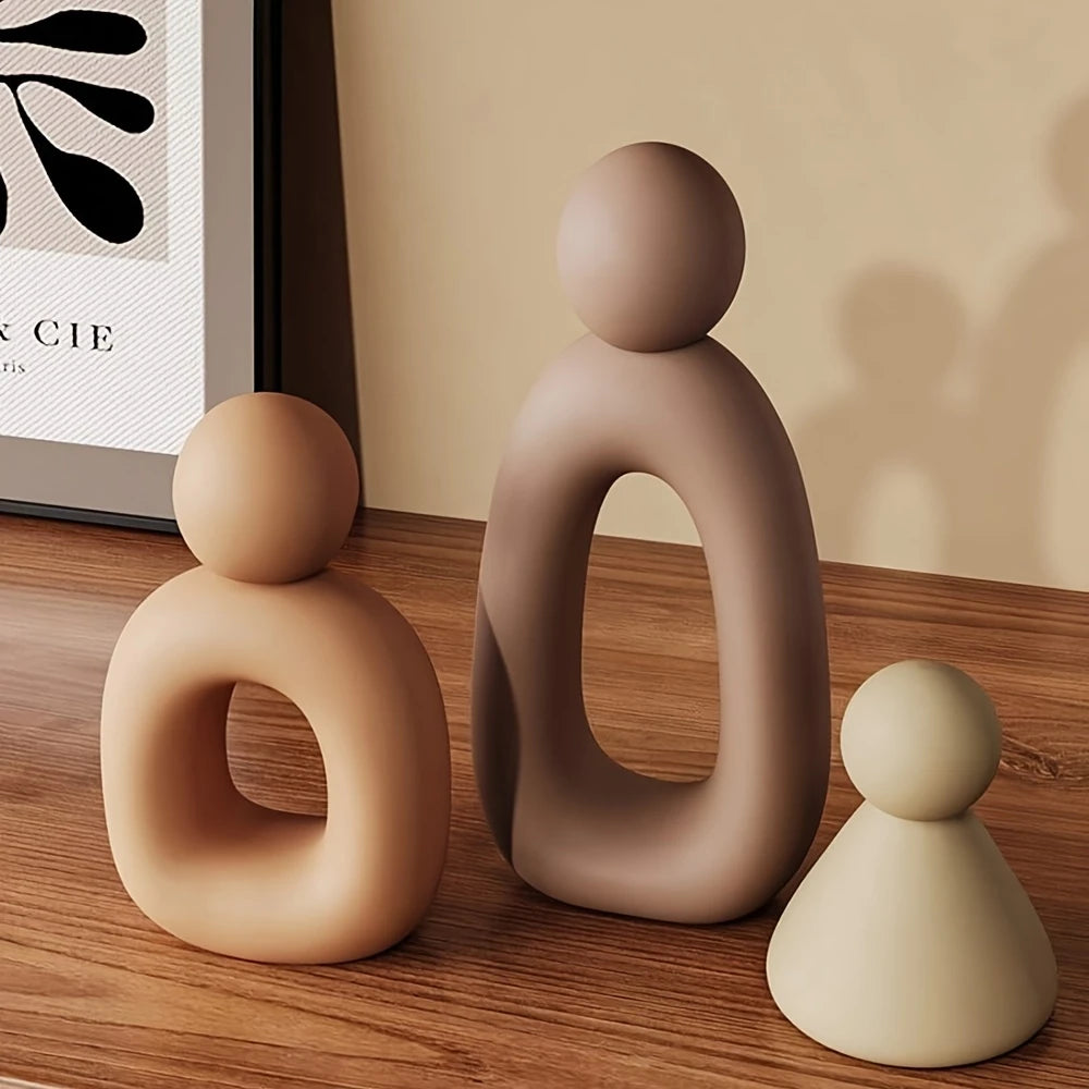 SoulCraft™ 3-Piece Abstract Family Resin Set
