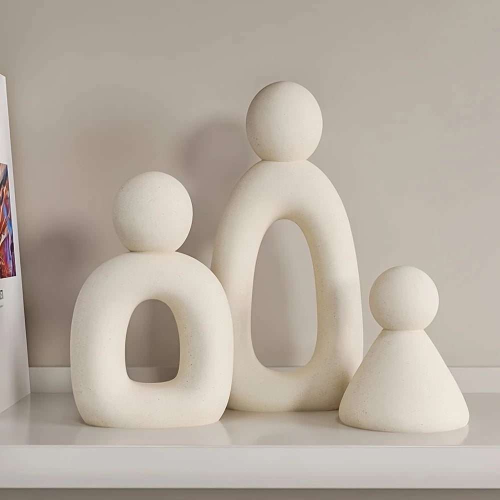 SoulCraft™ 3-Piece Abstract Family Resin Set